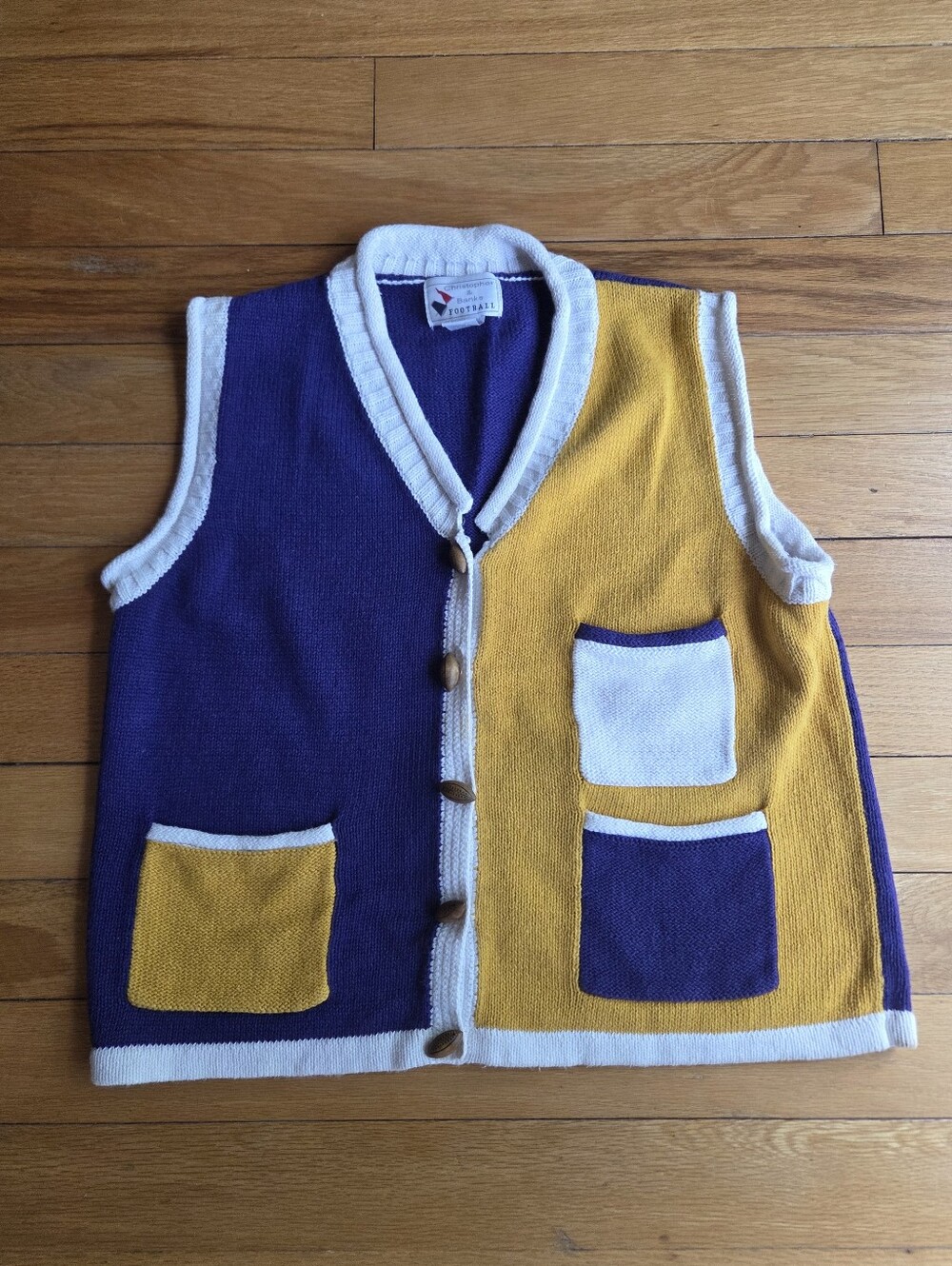 Vintage Minnesota Vikings Vest Football Buttons